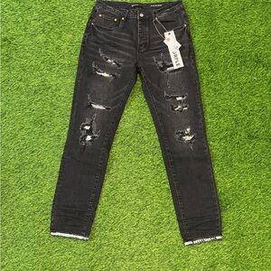 Ripped Black Denim Jeans for Men